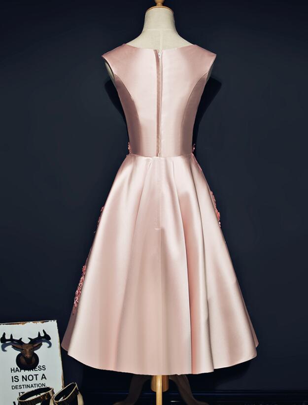 Knee Shyanne Satin Pink Homecoming Dresses Length Short 15417