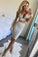Two Piece Spaghetti Homecoming Dresses Cocktail Lace Tianna Straps Knee-Length Silver Dress 1667
