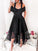 A-Line Two Straps Off Shoulder Homecoming Dresses Teresa High Low Cheap Black 1750