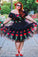 Short Plus Homecoming Dresses Ansley Size Off The Shoulder Black And Rose Floral Embroidered 19214