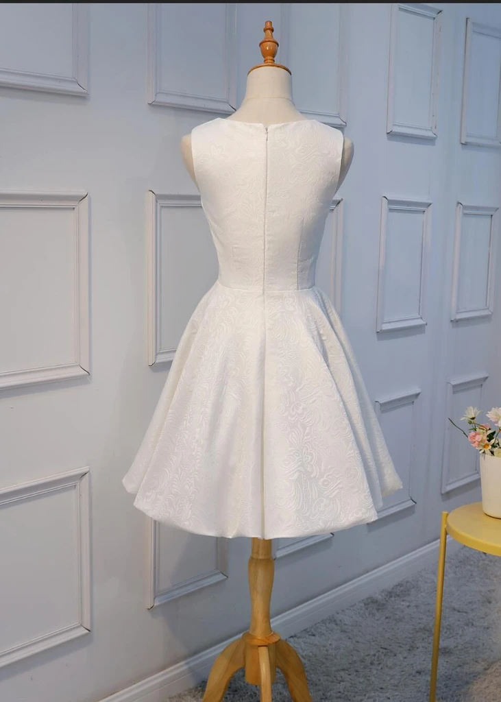 Homecoming Dresses Lace Izabella Unique White Applique Cheap Short 19715