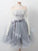 Homecoming Dresses Rylie Lace Long Sleeves Grey Short Cheap 20224