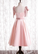 A-Line Short Party Homecoming Dresses Nita Satin Pink Dress With Tie Shoulders 20246