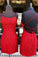 Tight Red Appliques Party Dress With Up Back Jode Lace Homecoming Dresses 20605