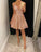 V Neck Ruffles Glitter Dress With Above Knee Skirt Perfect A Line Jayda Homecoming Dresses For 20809