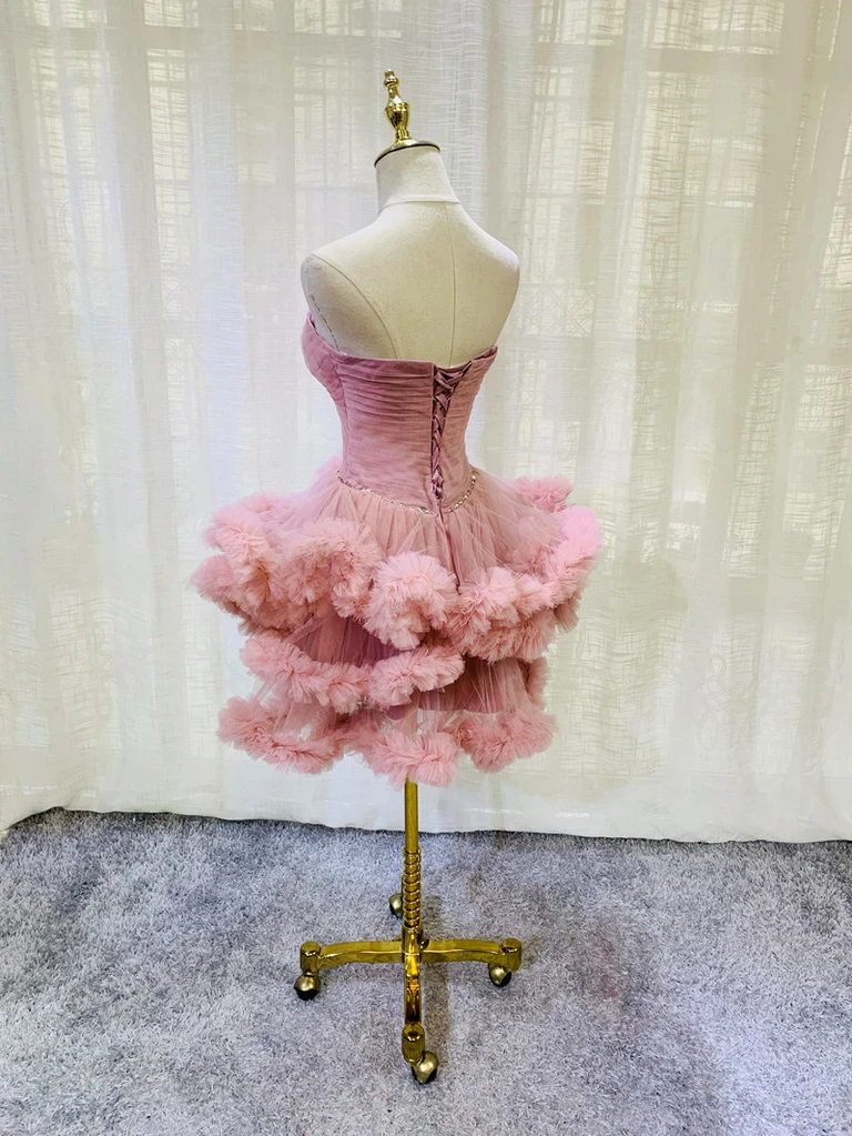 Lovely Sweetheart Beaded Short Homecoming Dresses Cocktail Pink Frida Dress Party Dress 21263