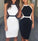 White And Black Simple Formal Dress Bodycon Sophia Homecoming Dresses Short Party Dress For Teens 22731