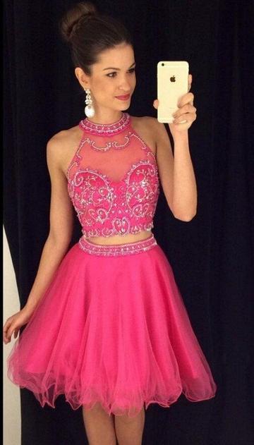 Homecoming Dresses Trudie Two Piece Sparkly Short 22880