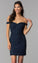 Homecoming Dresses Noelle Off-The-Shoulder Beaded Short Blue 2433