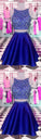 Two Piece Homecoming Dresses Uerica Royal Blue Short 2462