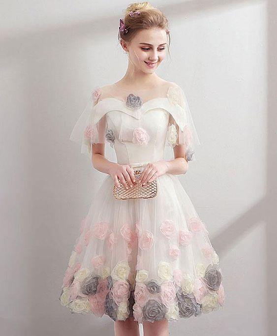 Cute Sweetheart Rhianna Homecoming Dresses Tulle Short Tulle 24661