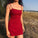 Spaghetti Strap Dress Homecoming Dresses Giselle Red Short 271