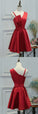 Simple Party Dresses Chic A-Line Fashion Homecoming Dresses Amya Dresses Modest Red 278