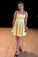 Simple Homecoming Dresses Nita Tie Back Short Yellow 2837