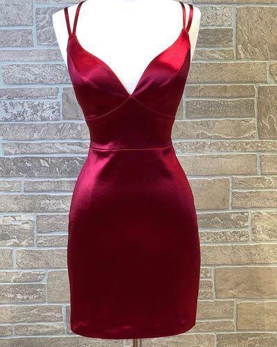 Sexy Wine Red Short Party Homecoming Dresses Kayleigh Dress 2925