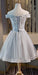 Cute Off The Lace Homecoming Dresses Jamiya Shoulder And Tulle Knee Length Party Dress 2024 3164