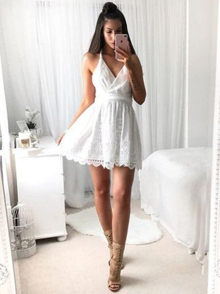Cheap Erica Homecoming Dresses Lace Elegant 321