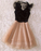 A-Line V-Neck Short Champagne With Flowers Homecoming Dresses Una Chiffon Tiered 330