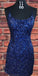 Sparkly Sequin Terri Royal Blue Homecoming Dresses Sheath 3353