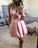 A-Line Short Homecoming Dresses Ciara Pink 3418