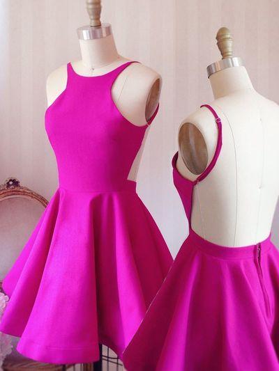Cute Hot With Open Back Pink Homecoming Dresses Rory 3584
