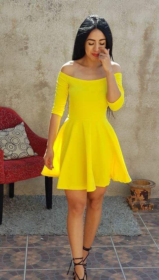 Homecoming Dresses Taniyah Yellow With Half Sleeve 3763