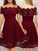 Short/Mini A-Line Lace Allisson Homecoming Dresses Bateau Cut Short With Ruffles 3942
