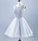 Homecoming Dresses Juliet Lace Gray Round Neck Tulle Short Dress Fashion Girl Dress 4367