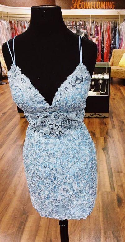 Tight Sky Blue Short With Homecoming Dresses Iliana Double Straps 4371