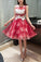 Lace Allyson Homecoming Dresses And Appliques Gown Short Dress Cute Dress Red Tulle 4584