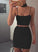 Nataly Homecoming Dresses Chic A-Line Spaghetti Straps Black 4766