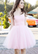 Simple Pink Whitney Homecoming Dresses Sweetheart Tulle Short Party Dress Tulle 4991
