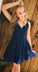 Navy Blue Short Semi Formal Party Dresses Hoco Dresses Lace Aisha Homecoming Dresses 5114