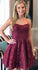 Spaghetti Straps Short Mariah Homecoming Dresses Champagne With Appliques 5118