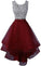 New Homecoming Dresses Madeline Lemai Sheer Beaded Scoop Neck High Low Evening Party 5423