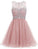 Short A-Line Tulle Featuring Homecoming Dresses Pink Kate Sweetheart Illusion Crystal Embellished Bodice 5633