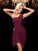 Stylish Sheath/Column Chiffon Homecoming Dresses Paola Beading Sleeveless One-Shoulder Short 7013