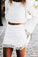 Two Piece White Short Homecoming Dresses Marcia 7398