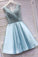 Cute Sequins Light Blue Short Short Party Dress 2024 Homecoming Dresses Tianna 7421