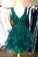 Princess Flounced Mariela Lace Homecoming Dresses Dark Green With 8170