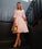 Iyana Homecoming Dresses Pink Short With Half Sleeves 8457