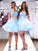 Beadings Off The Shoulder Appliques Organza Short Shayna Two Pieces Homecoming Dresses Dresses 8613