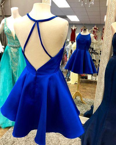 Royal Blue Homecoming Dresses Elaine Short 8799
