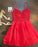 Sexy Red Straps Beaded Short Party Dress Red Kendal Cocktail Homecoming Dresses Dress 9365