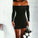 Off-The-Shoulder Party Dress Black Julianne Homecoming Dresses 9554