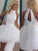 A-Line/Princess Sleeveless Vivian Homecoming Dresses Halter Beading Tulle Short/Mini Dresses