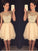 Angie Homecoming Dresses Chiffon A-Line/Princess Scoop Sleeveless Short/Mini Beading Dresses
