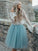 A-Line/Princess Scoop Long Sleeves Short/Mini Tulle Homecoming Dresses Sariah Dresses