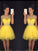 A-Line/Princess Homecoming Dresses Persis Scoop Sleeveless Beading Tulle Short/Mini Dresses