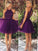 Homecoming Dresses Tamia A-Line/Princess Halter Sleeveless Beading Short/Mini Tulle Dresses